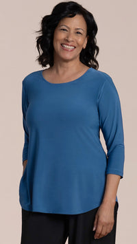 Go To Classic T-Relax, 3/4 Sleeve-Solid Colours