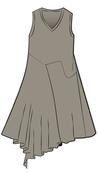 Slant Pocket Dress, 3/4 Sleeve (Sale)