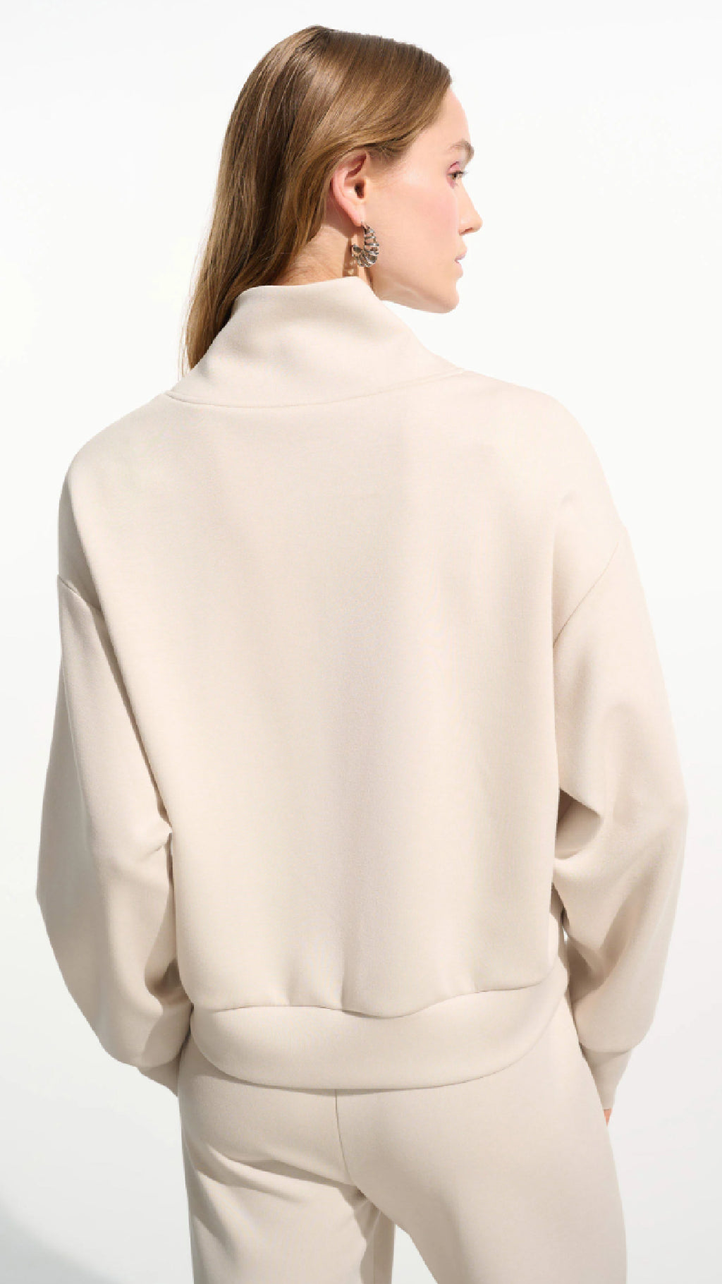 Joseph Ribkoff Scuba Jersey Straight  Pull-On Pants With Draw String and Sweatshirt