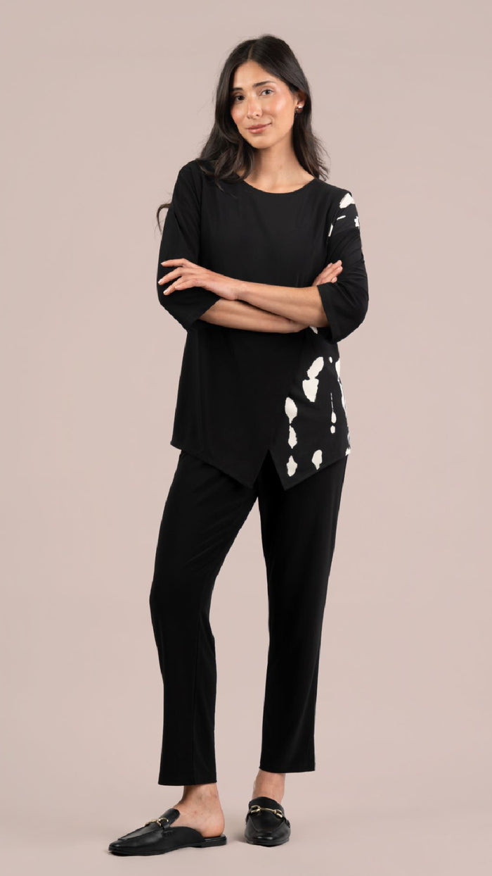 Kite Front Top-Block Print 3/4 Sleeve