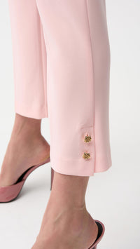 Joseph Ribkoff Silky Knit Fitted Blazer And Cropped Pull-On Pants With Gold Buttons