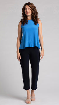 Sleeveless Peplum Top-Solid Colours