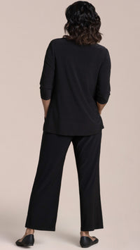 Soft Square Neck Top, 3/4 Sleeve