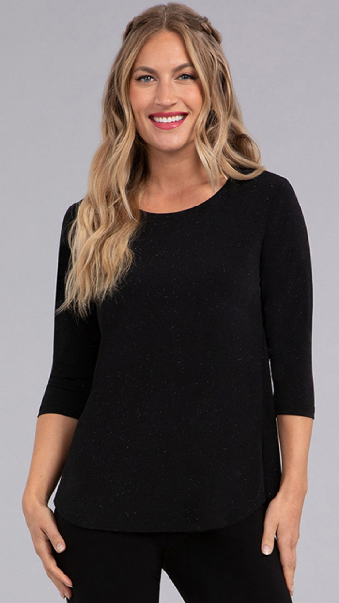 Go to Classic T-Relax, 3/4 Sleeve-Black Sparkle (sale)