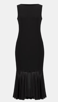 Joseph Ribkoff Silky Knit And Chiffon Flounce Dress
