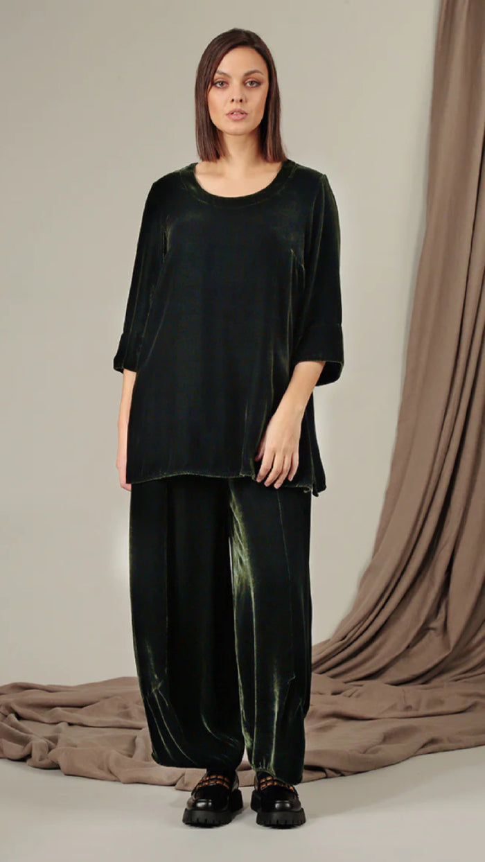 Loose Silk Velvet Trouser