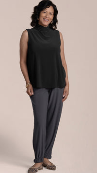 Sleeveless Eco Mock Neck Top