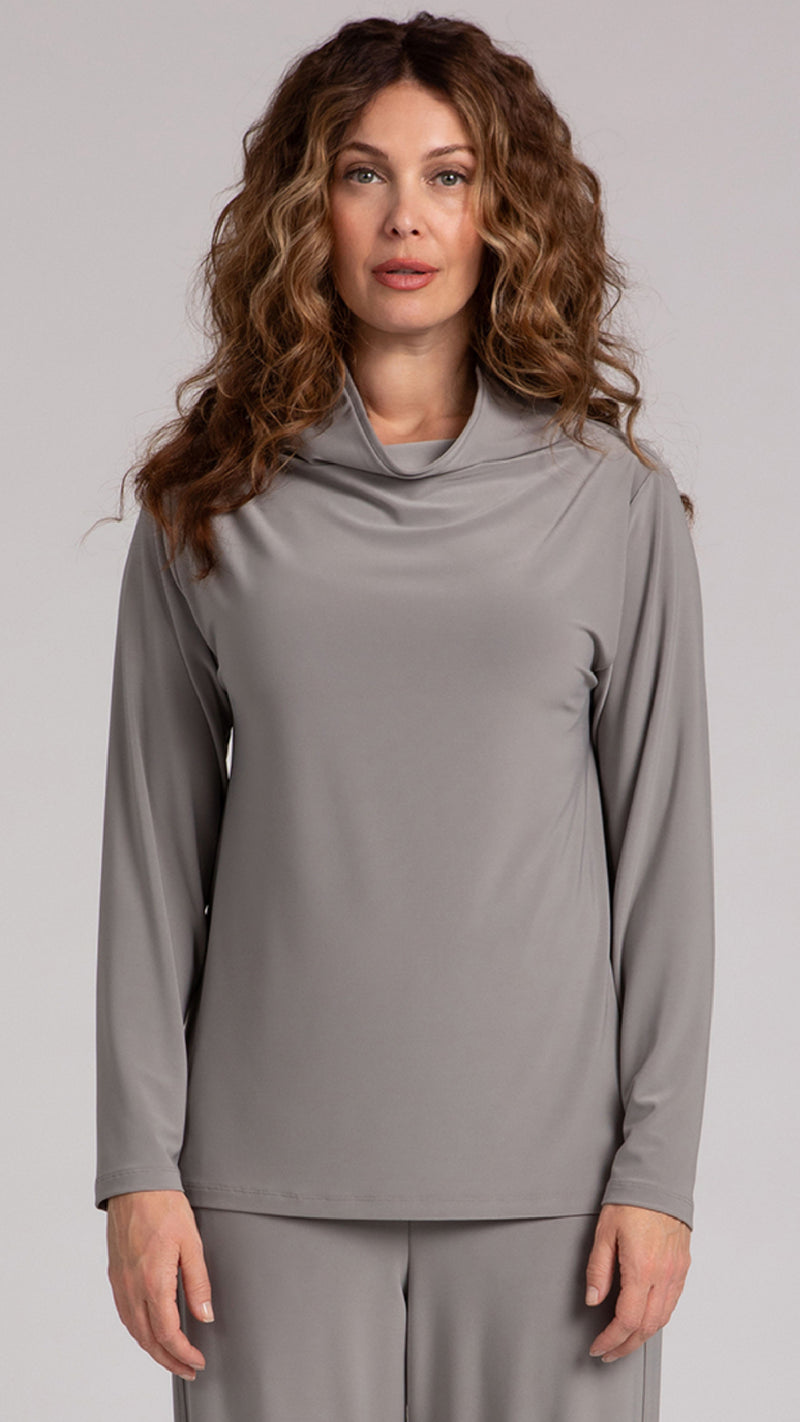 Funnel Neck Top, Long Sleeves (Sale)