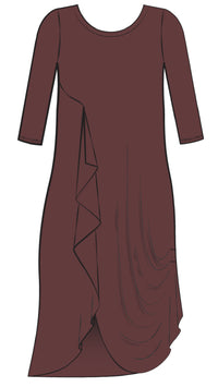 Drama Dress, 3/4 sleeve (Selected Colours on Sale)