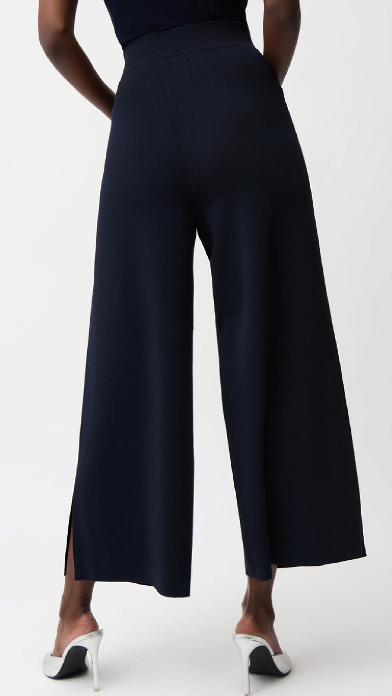 Joseph Ribkoff Viscose Blend Vest with Faux Welt Pockets, Culotte Pants