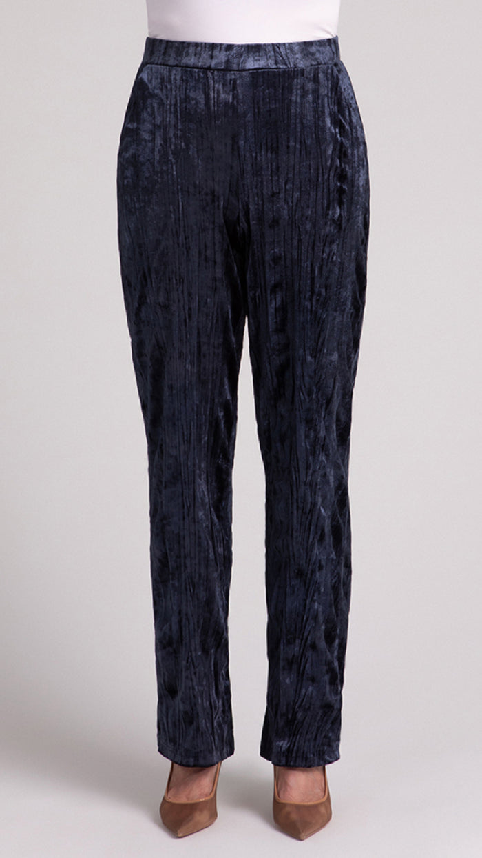 Straight Leg Pant, Crinkle Velvet (Sale)