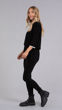 Tipped Go To Cropped T, 3/4 Sleeve