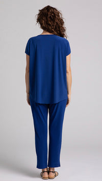V-Neck Slit Sleeve Top