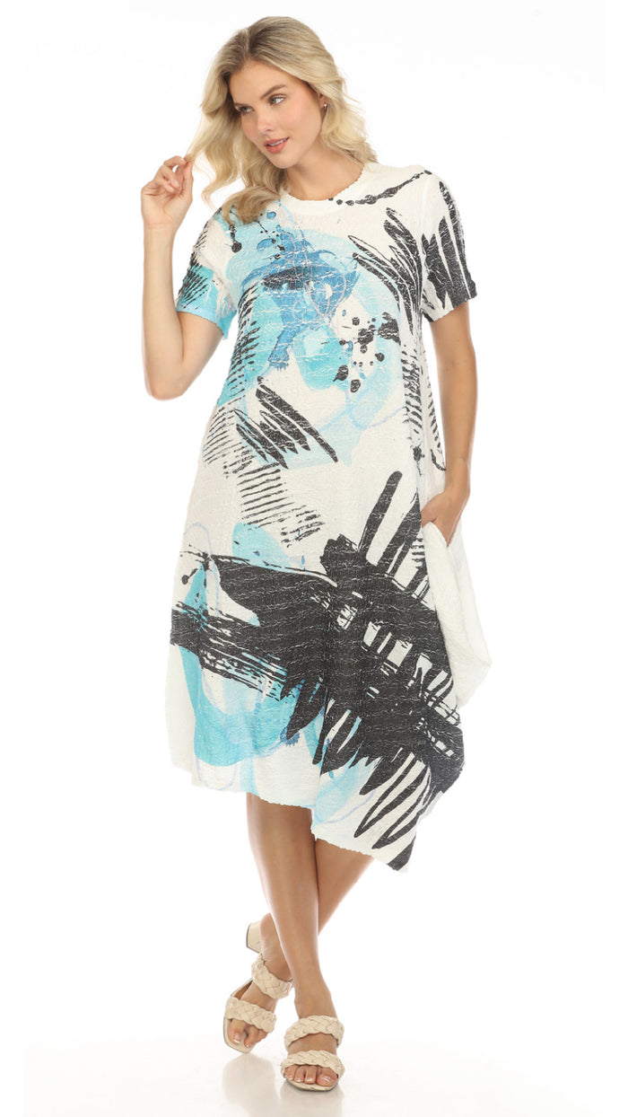 Inoah Short Sleeve Asymetrical Dress
