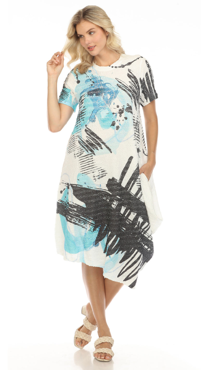 Inoah Short Sleeve Asymetrical Dress