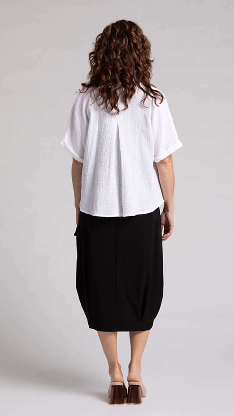 Cotton Gauze Half Sleeve Bolero Shirt (Sale)