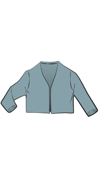 V-Neck Bolero, 3/4 Sleeve