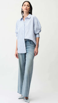 Joseph Ribkoff Tercel Stripe Boxy Blouse