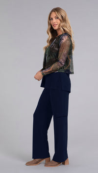 Mesh Go To Cropped T, Long Sleeve-Print
