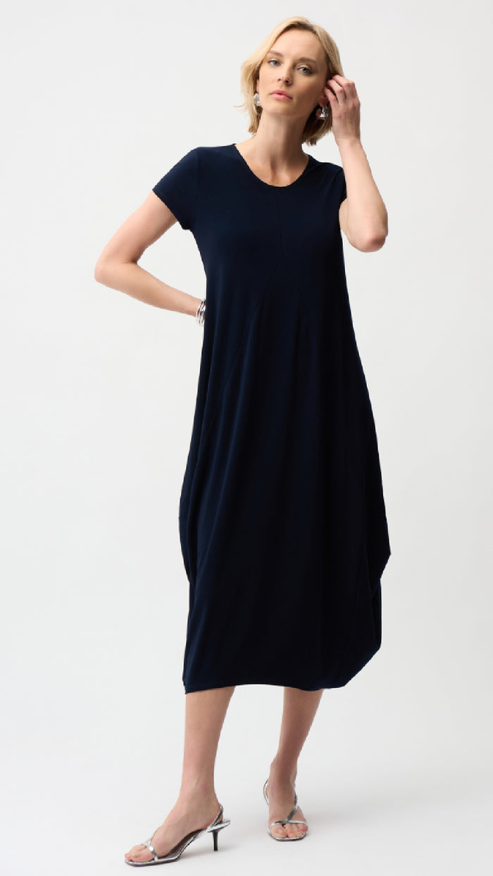 Joseph Ribkoff Silky Knit Cocoon Dress With Scoop Neckline