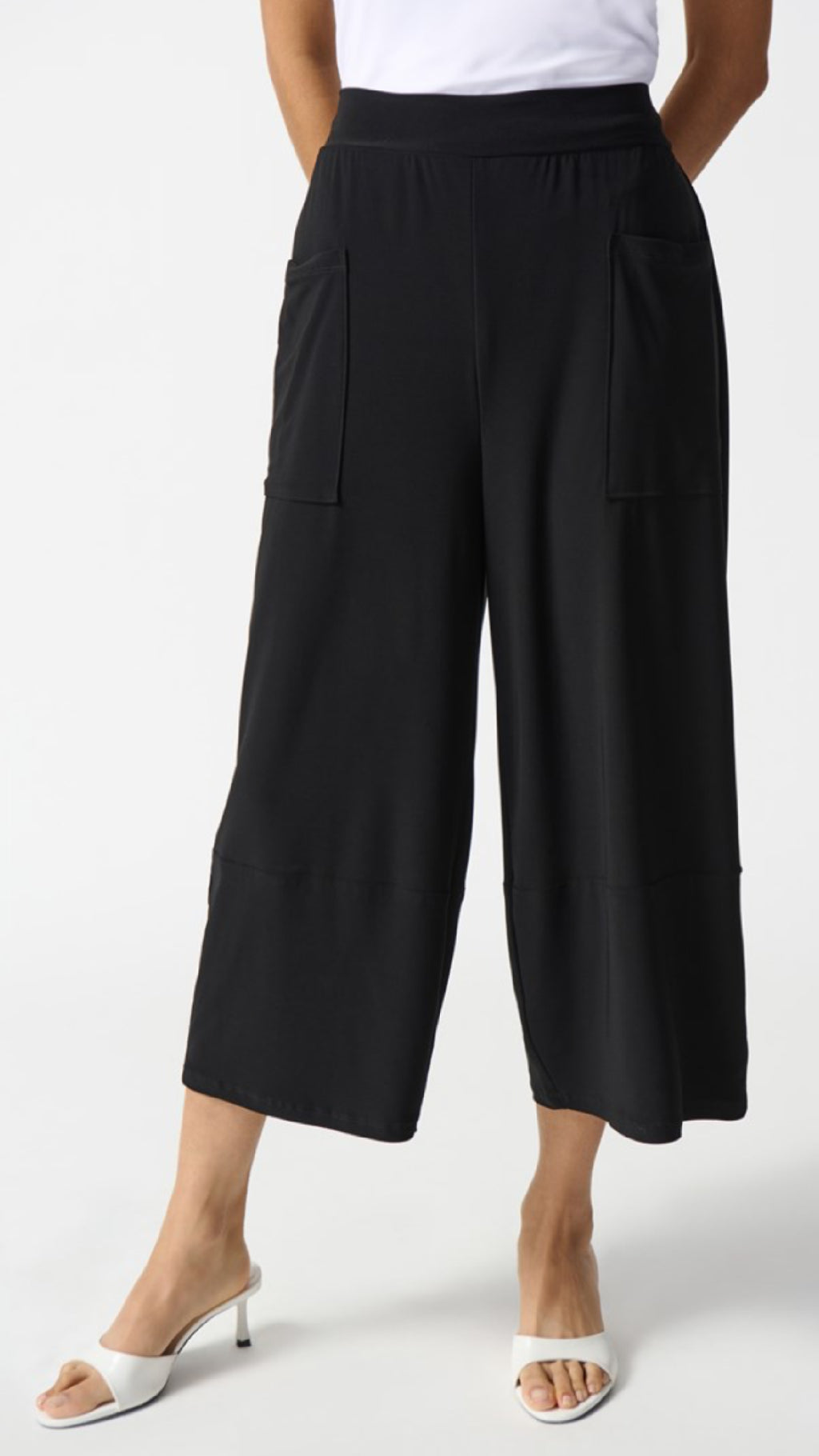 Silky Knit Culotte With Soft Contour Waist Band