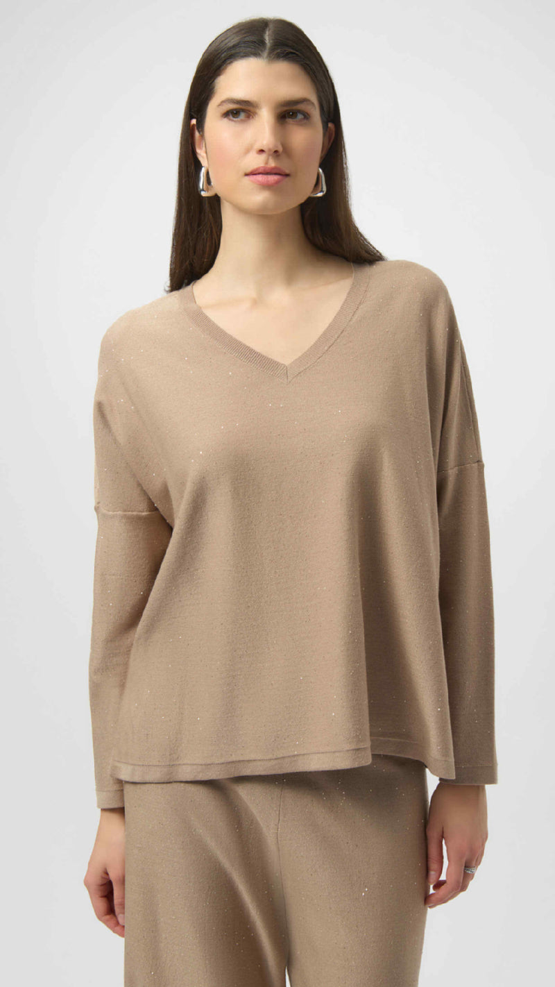 Joseph Ribkoff sequinned Sweater Knit Boxy Top