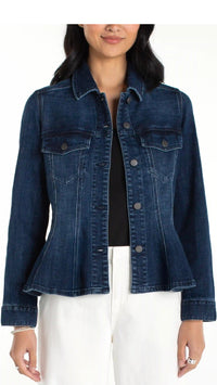 Fit And Flare Trucker Jacket-Delacey