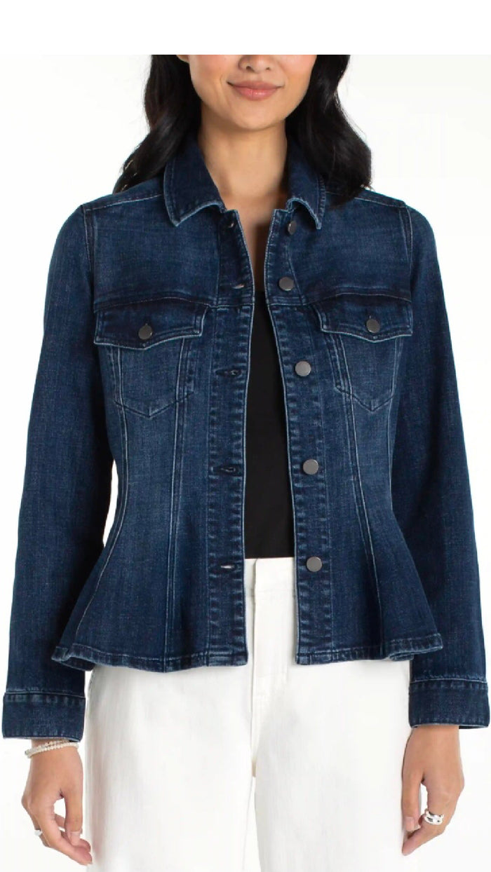Fit And Flare Trucker Jacket-Delacey