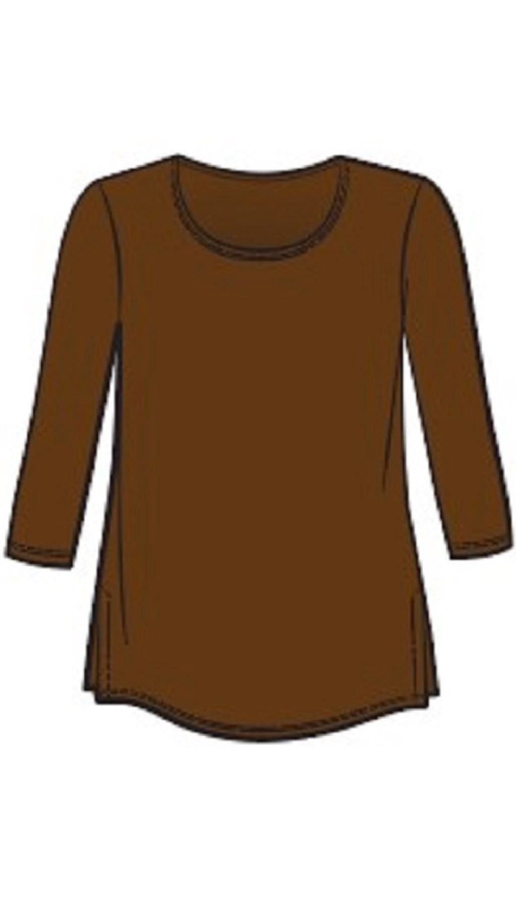 Go To Classic T-Relax, 3/4 Sleeve-Solid Colours (selected colours on Sale)