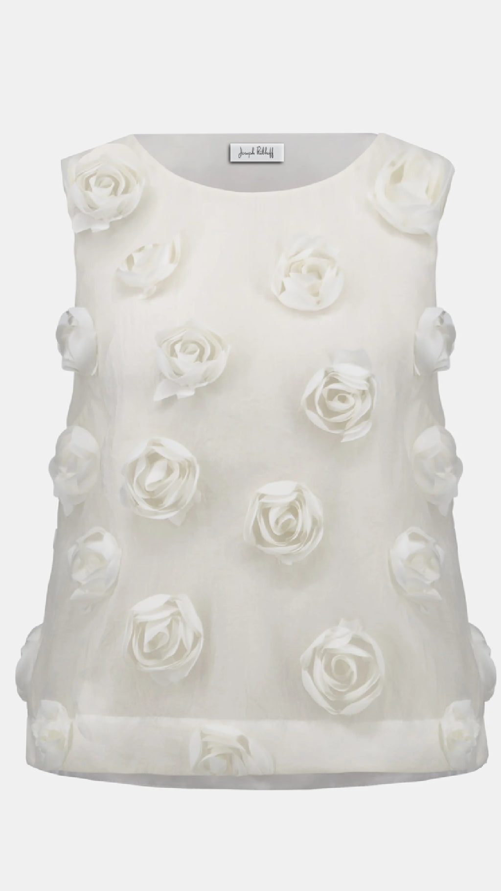 Joseph Ribkoff-Novelty SleevelessTop With 3D Floral Embroidery