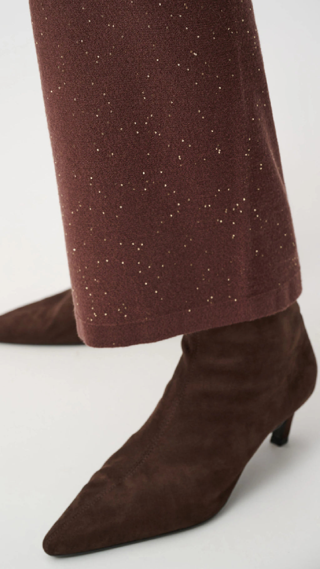 Joseph Ribkoff Sequin Mock-Neck Sweater and Drawstring Culottes