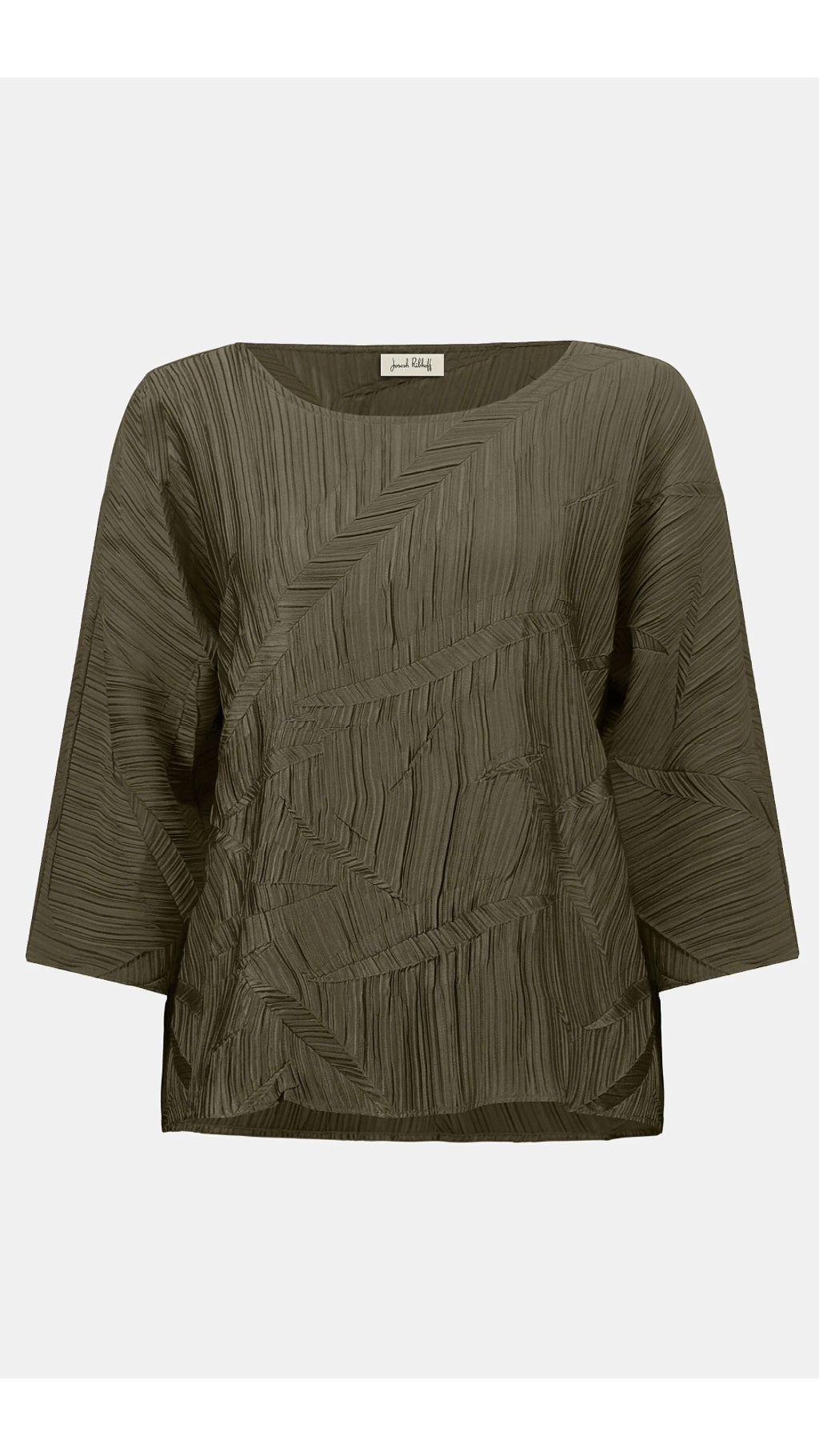 Joseph Ribkoff Pleated Satin Boxy Top
