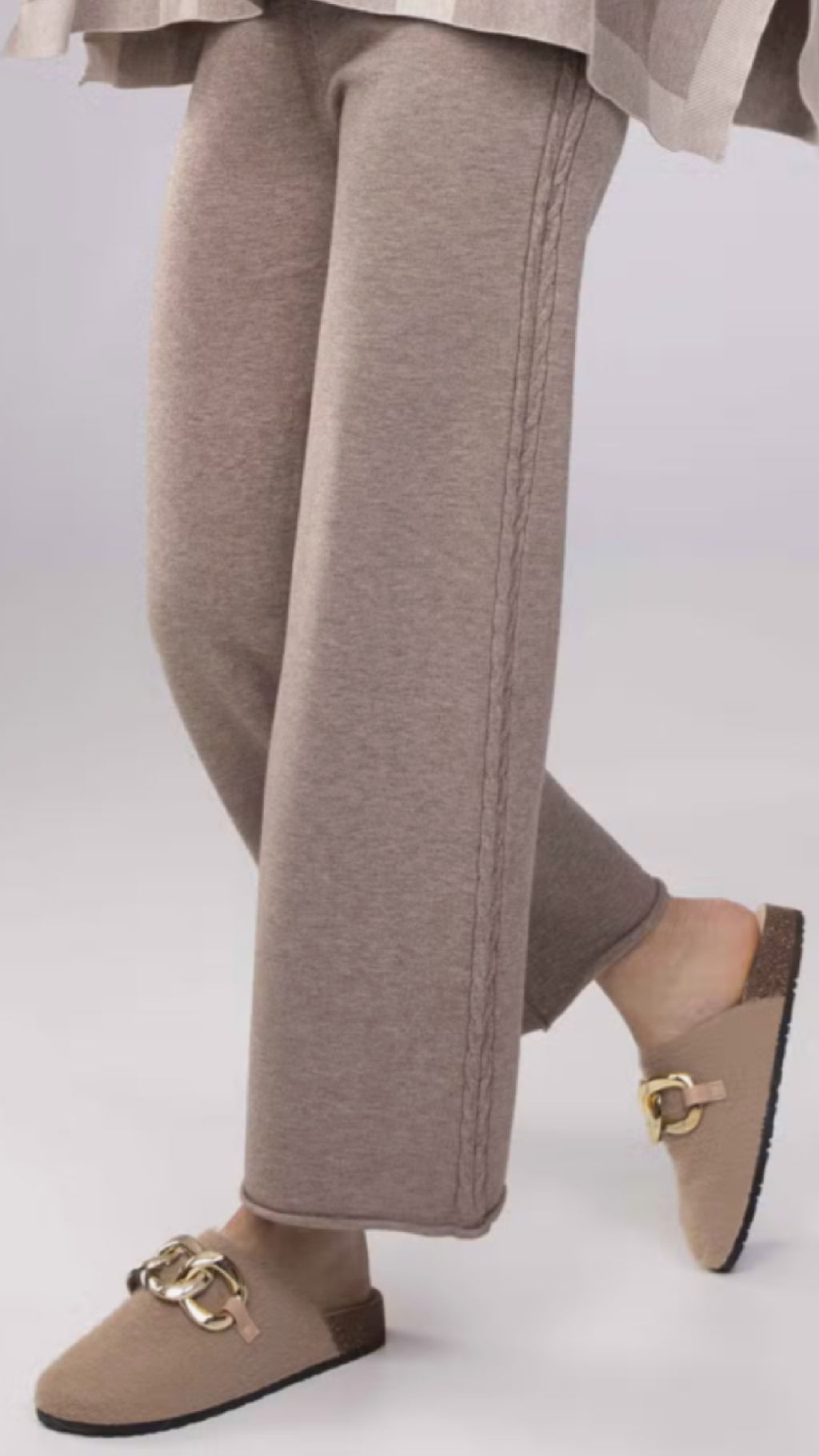 Side Cable Knit Pant