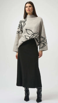 Joseph Ribkoff Sweater Knit Floral Knit Pullover