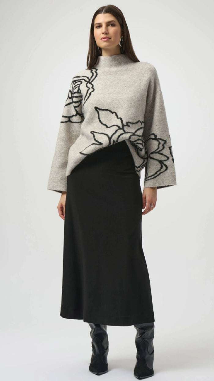 Joseph Ribkoff Sweater Knit Floral Knit Pullover