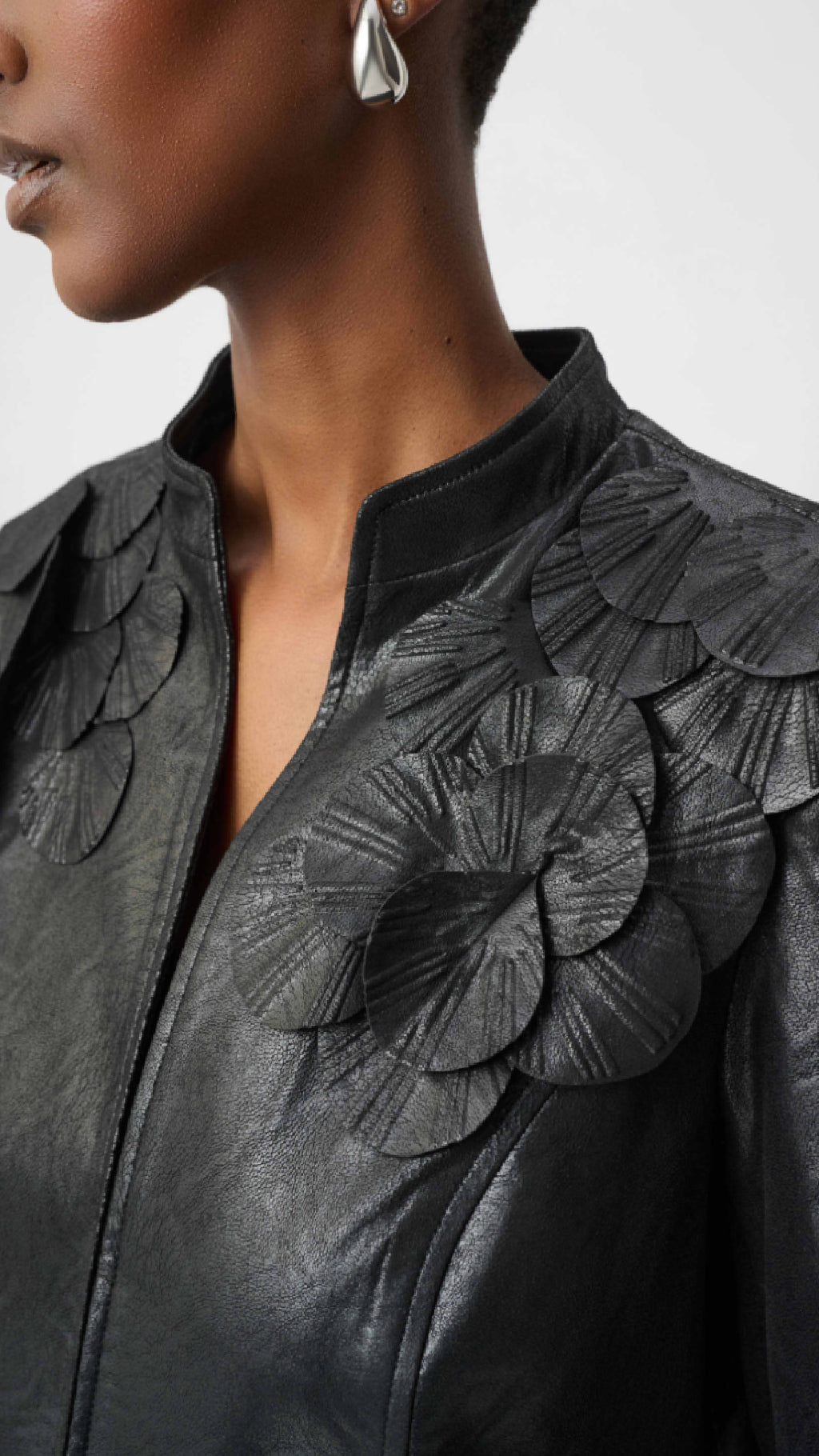 Joseph Ribkoff Embellished Foiled Suede Jacket