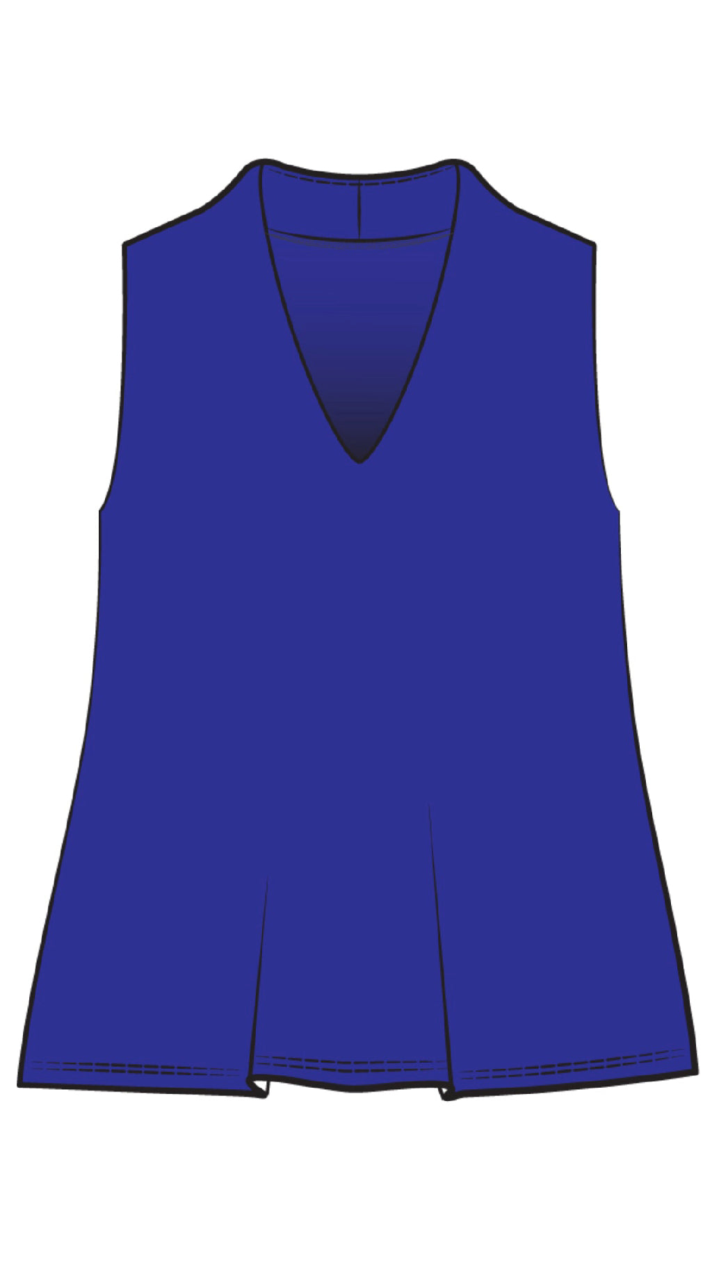 Deep V Trapeze Tank-Solid Colors