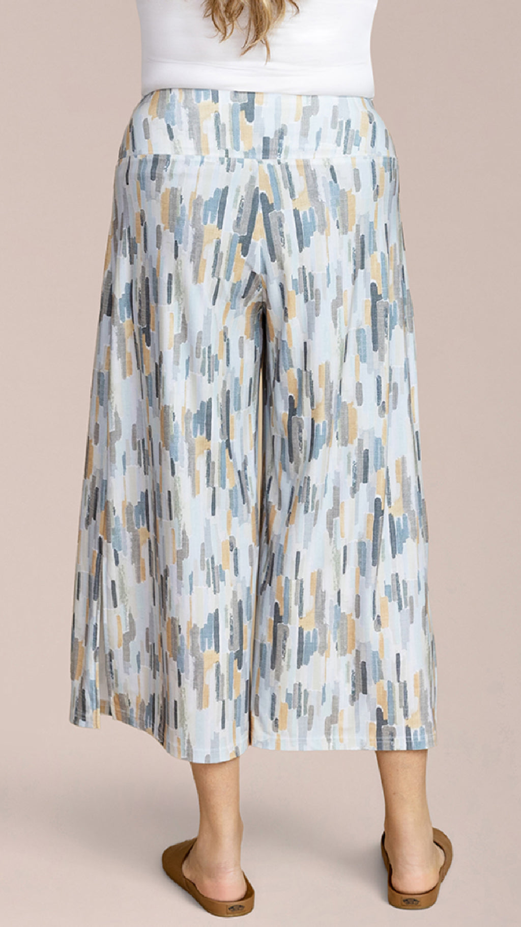 Side Slit Wide Capri- RiverStone (Limited)