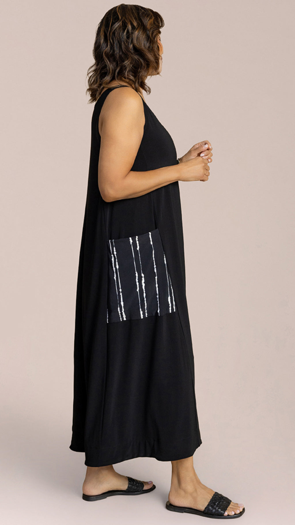 EZ Flare Dress-Cecily Print Pocket