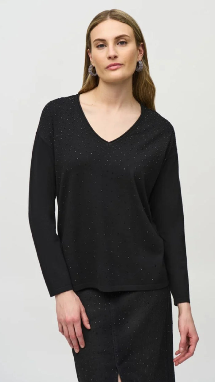 Joseph Ribkoff sweater Knit V-Neck Pullover (Sale)