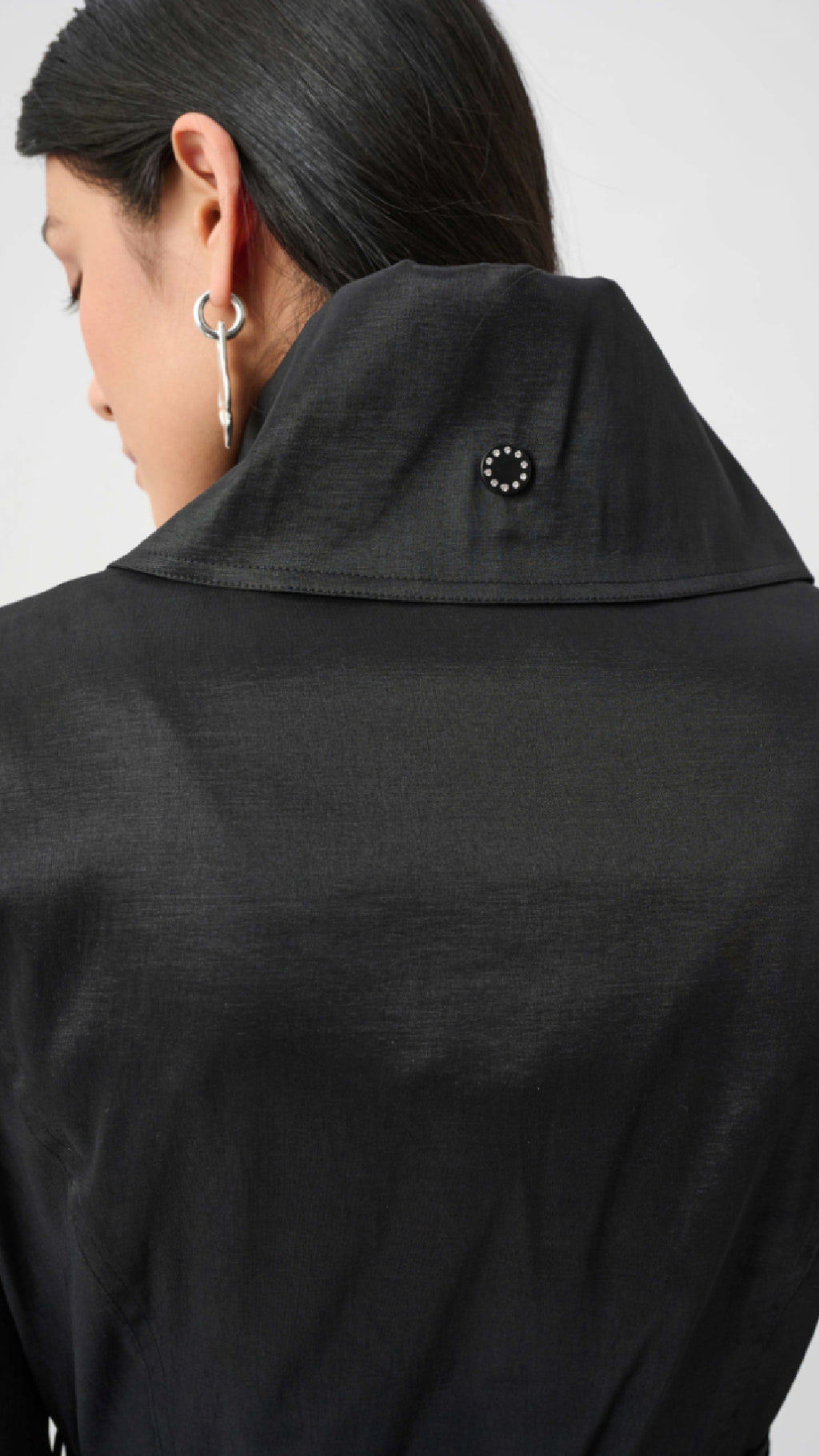 Joseph Ribkoff Stretch Taffeta Belted Fit & Flare Balloon Coat