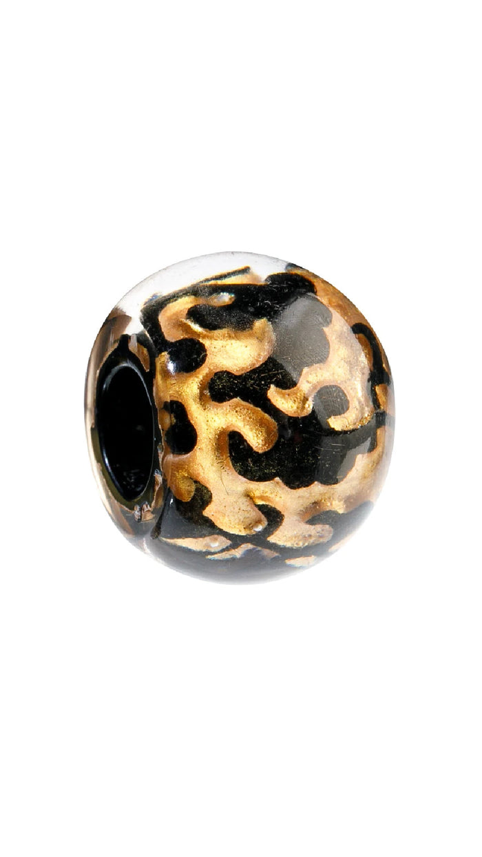 Rounded Metallic Paisley Bead