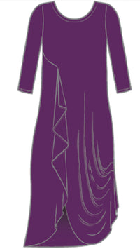 Drama Dress, 3/4 sleeve (Selected Colours on Sale)