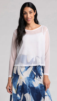 Mesh Go To Cropped T, Long Sleeve (Sale)