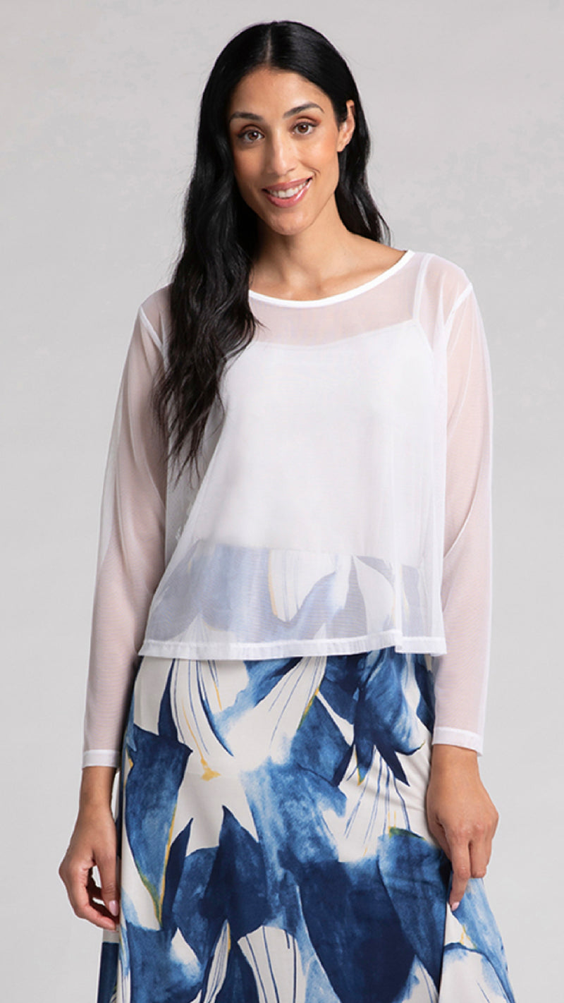Mesh Go To Cropped T, Long Sleeve (Sale)