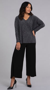Reversible Cinch Top, Long Sleeve-Animal Embossed