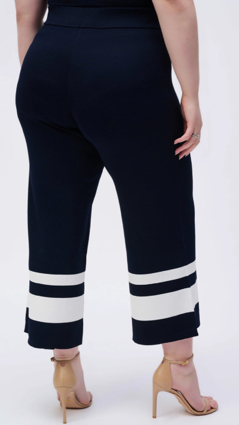 Joseph Ribkoff placement Stripe Sweater Knit Culotte