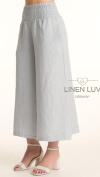 LINEN LUV Linen Pin tuck Blouse and Culotte Pant