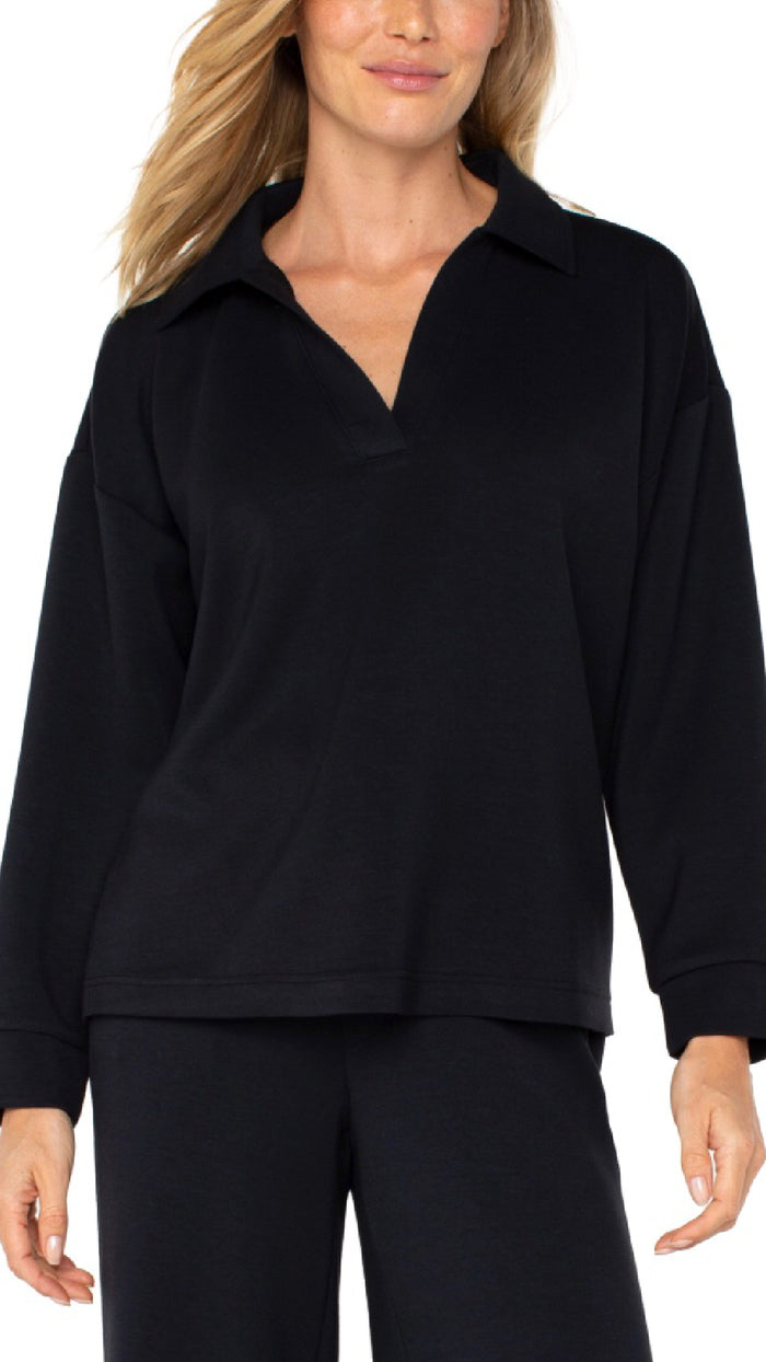 V-Neck Popover With Collar