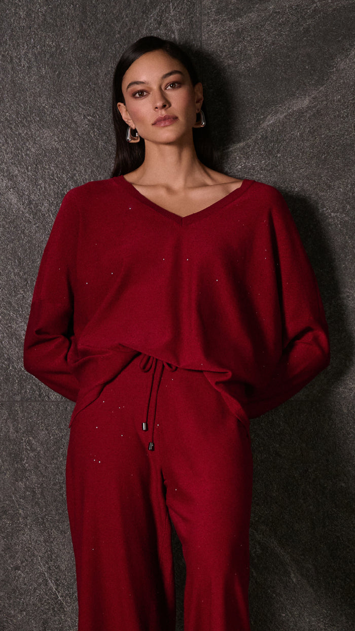Joseph Ribkoff sequinned Sweater Knit Boxy Top